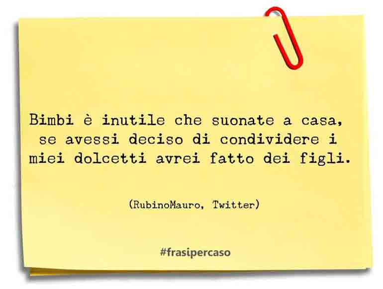 Una citazione di RubinoMauro, Twitter by FrasiPerCaso.it