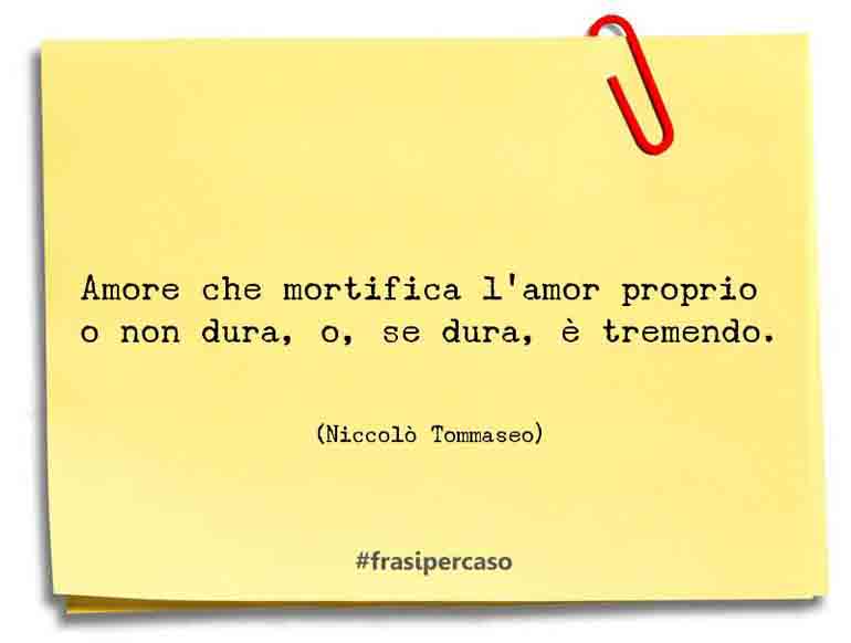 Una citazione di Niccolò Tommaseo by FrasiPerCaso.it