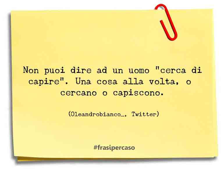 Una citazione di Oleandrobianco_, Twitter by FrasiPerCaso.it
