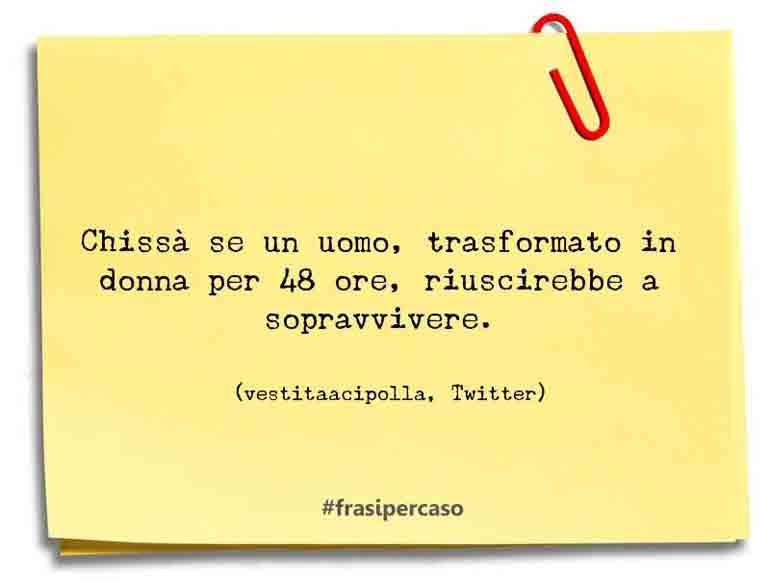 Una citazione di vestitaacipolla, Twitter by FrasiPerCaso.it