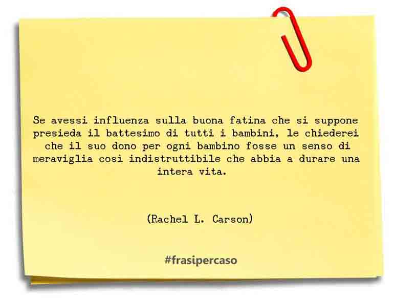 Una citazione di Rachel L. Carson by FrasiPerCaso.it