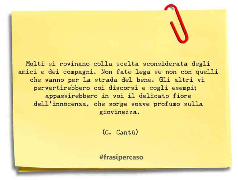Una citazione di C. Cantù by FrasiPerCaso.it