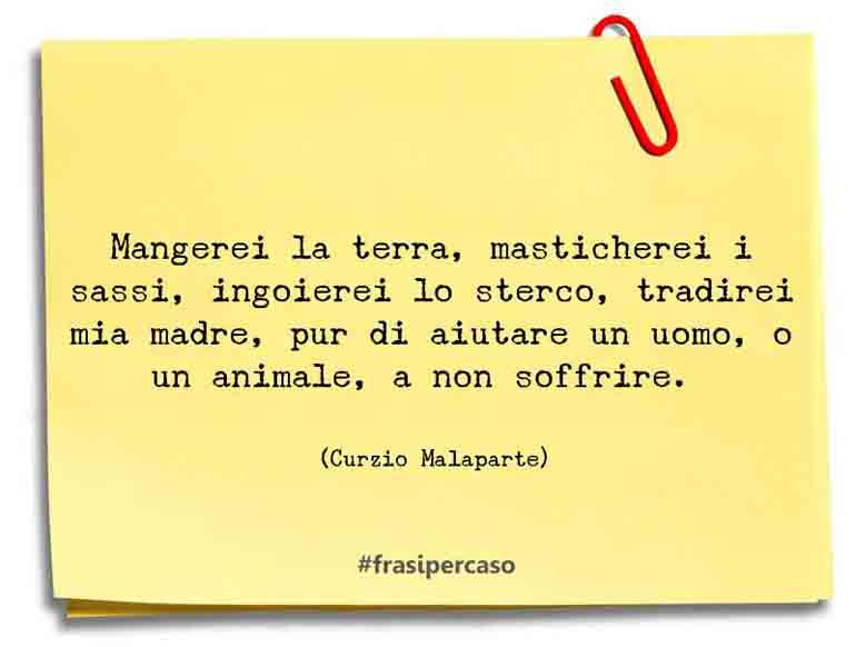 Una citazione di Curzio Malaparte by FrasiPerCaso.it